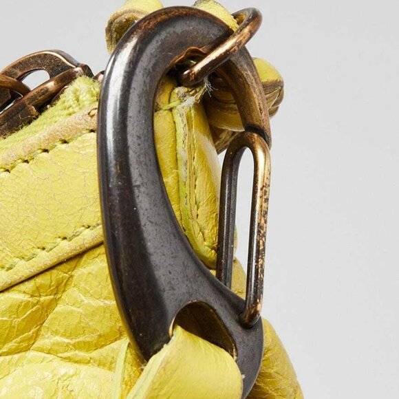 Balenciaga Jaune Poussin Lambskin Leather Flat Crossbody Bag - Picture 10 of 12